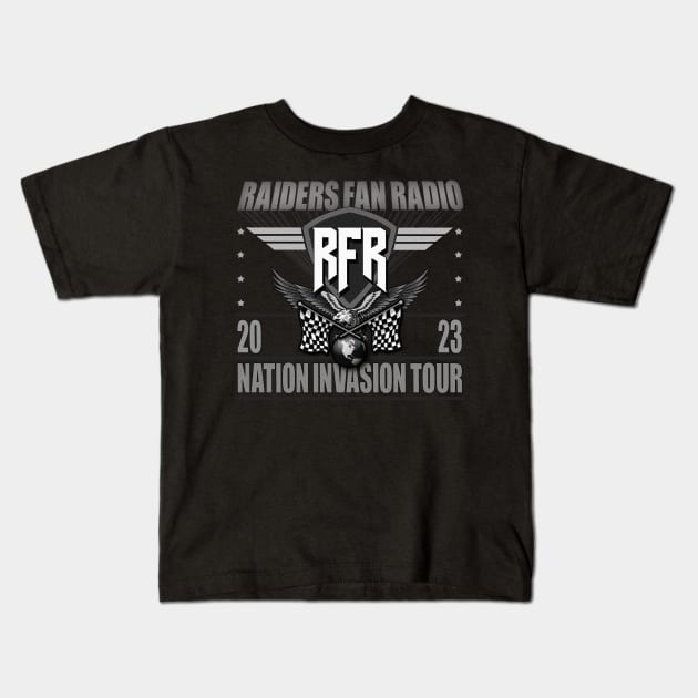 RFR Nation Invasion Tour Kids T-Shirt by Raiders Fan Radio swag!